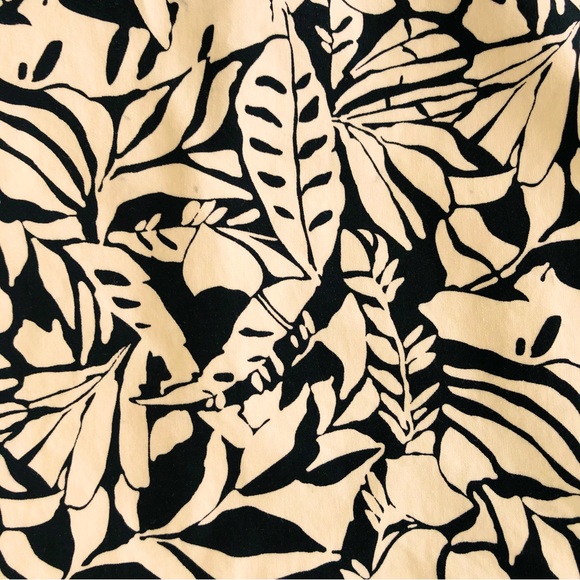 Gap Factory Store pencil skirt 100% cotton in black and tan leaf print sz. 10 - Picture 9 of 13